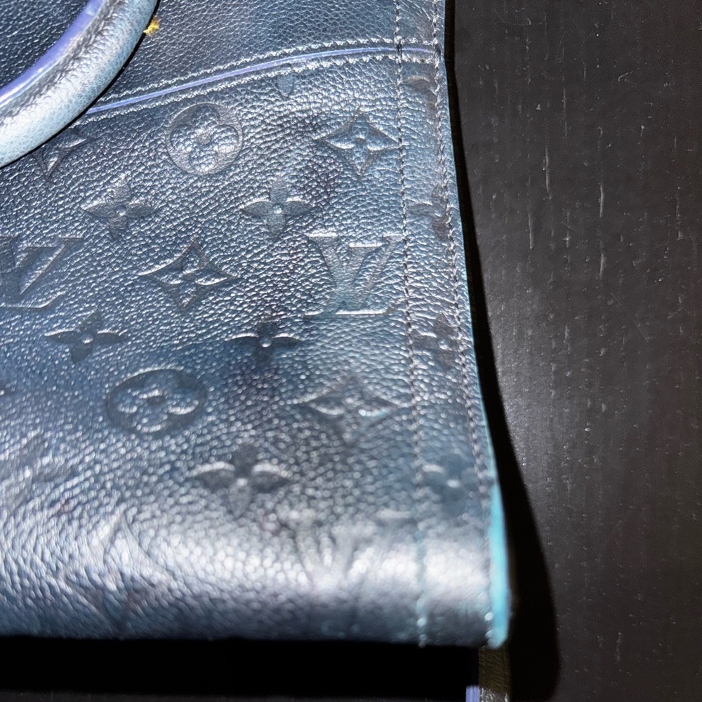 Louis Vuitton Sully PM Handbag/Crossbody Empreinte Leather Monogram Canvas Navy - Picture 11 of 17